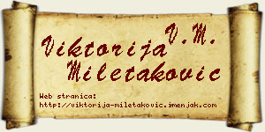 Viktorija Miletaković vizit kartica